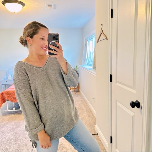 DKNYC Sweaters - DKNY Jeans Gray Sequin Sweater 2X